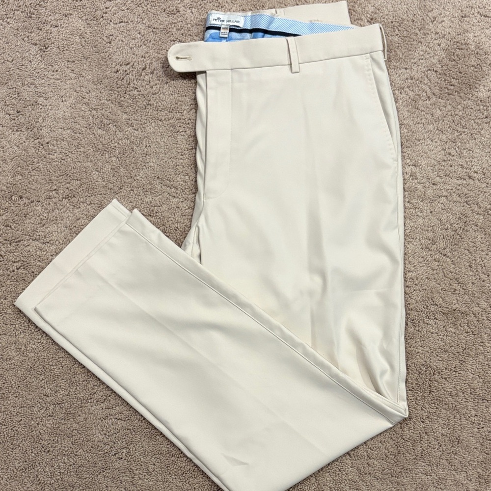 Peter Millar Men's Light Cream Dress Pants
